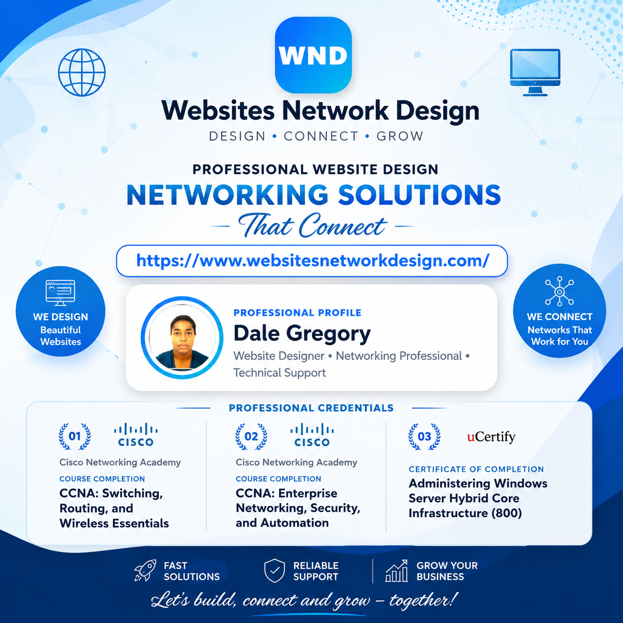 Websites Network Design promotional graphic